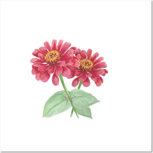 Zinnia Flower Wall Art by RaymondWareNYC